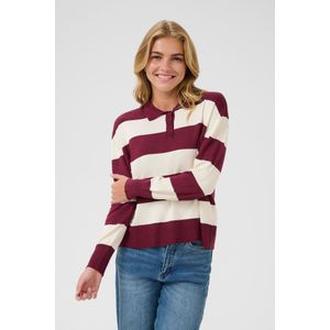 Kaffe Trui 'Lizza'  rood / wit