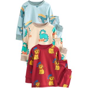 Next Nachtkledij  beige / lichtblauw / geel / donkerrood