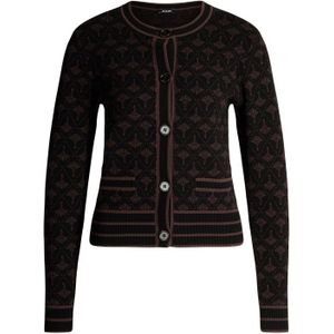JOOP! Gebreid vest 'Klodi'  bruin / zwart