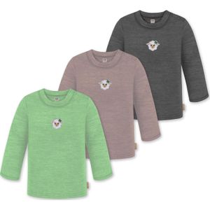 normani Shirt 'Taupo'  antraciet / groen gemêleerd / oudroze / offwhite