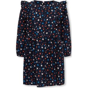 ONLY MINI - Korte Jurk - Regular Fit - Lange Mouwen - O-hals - Ruches