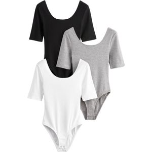 The Set Body  grijs gemêleerd / zwart / wit