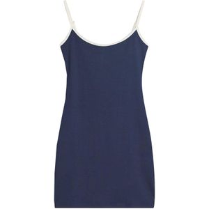 Bershka Jurk  navy / wit