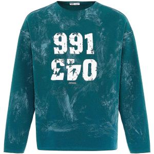 VAMOS CLO Sweatshirt  turquoise / petrol / wit