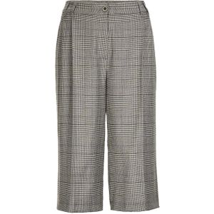 MADELEINE Bandplooibroek 'Bermuda'  grafiet / wit