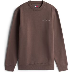Tommy Jeans Sweatshirt  chocoladebruin / wit
