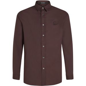 Karl Lagerfeld Overhemd  donkerbruin