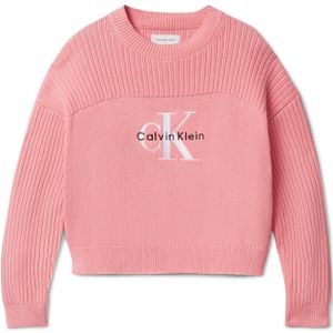 Calvin Klein - MONOLOGO CN SWEATER - Gebreide Trui - Brandied Apricot