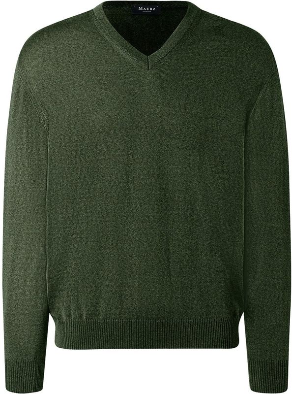 MAERZ - Muenchen - Trui - Donkergroen - V-hals - Lange Mouw