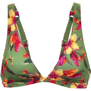 Lascana - MALIA - Triangelbikinitop - Salie/Pink - Gedessineerd - Zonder Beugels