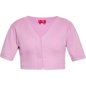 swirly Gebreid vest  lichtroze