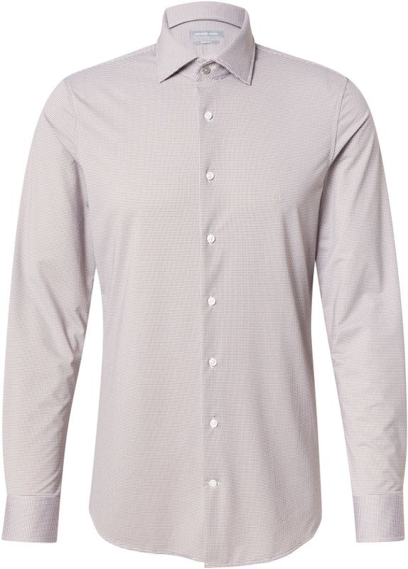 Michael Kors Overhemd 'DOBBY'  lichtbruin / wit