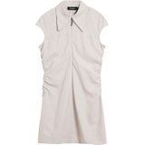 Jurk - Effen Met Strepen - Korte Mouwen - Gerecycled Polyester