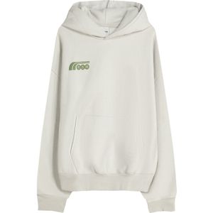 Bershka Sweatshirt  lichtgrijs / grasgroen