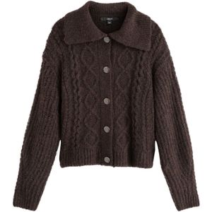 Next Gebreid vest  chocoladebruin