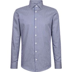 SEIDENSTICKER - Zakelijk Overhemd - Donkerblauw/Wit - Slim Fit