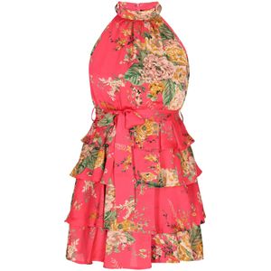 faina Cocktailjurk  bruin / groen / pink