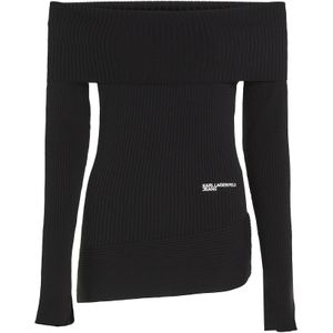 KARL LAGERFELD JEANS Shirt  zwart / wit