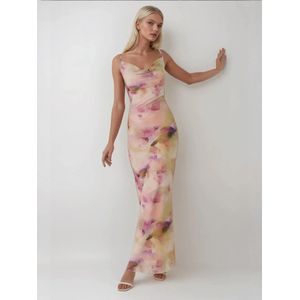 Hiccup Jurk  lichtgroen / lila / pink / rosé