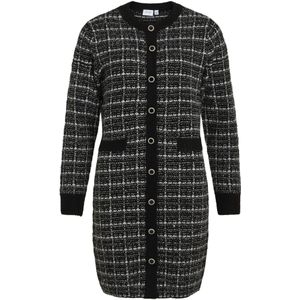 VILA Gebreide jurk  grijs / zwart