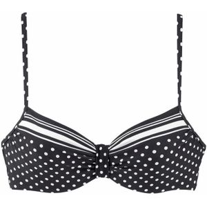 LASCANA Bikinitop 'Wire Merily'  zwart / wit