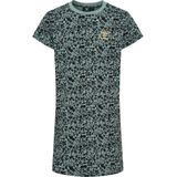 Jurk - Katoen - Ronde Hals - Bloemenprint - Knielengte - Normale Pasvorm - Kwartmouw