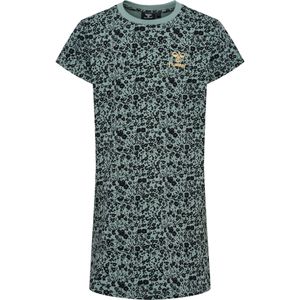 Jurk - Katoen - Ronde Hals - Bloemenprint - Knielengte - Normale Pasvorm - Kwartmouw