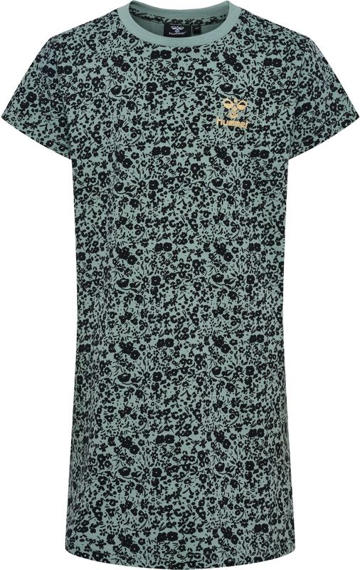 Jurk - Katoen - Ronde Hals - Bloemenprint - Knielengte - Normale Pasvorm - Kwartmouw