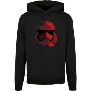 F4NT4STIC Sweatshirt 'Star Wars The Last Jedi - Trooper Helmet'  rood / karmijnrood / zwart