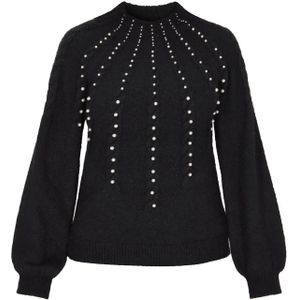 faina Trui  zwart / parelwit