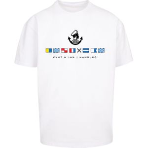 F4NT4STIC Shirt 'Seglerfahnen Knut & Jan Hamburg'  blauw / geel / rood / wit