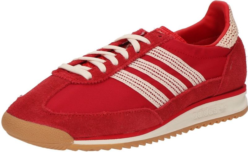 Adidas - Sl 72 OG W - Sportschoenen - Rood - Textiel-Leren Bovenwerk