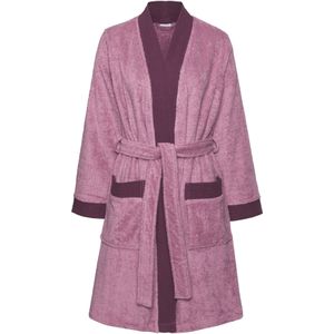 Vivance - Dreams - Badjas - Donkerrood/Lila - Halflang - Lange Mouwen - Sjaalkraag