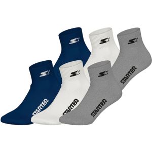 Starter Sokken ' Quarter '  navy / grijs gemêleerd / wit