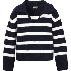 DreiMaster Maritim Trui  nachtblauw / wit