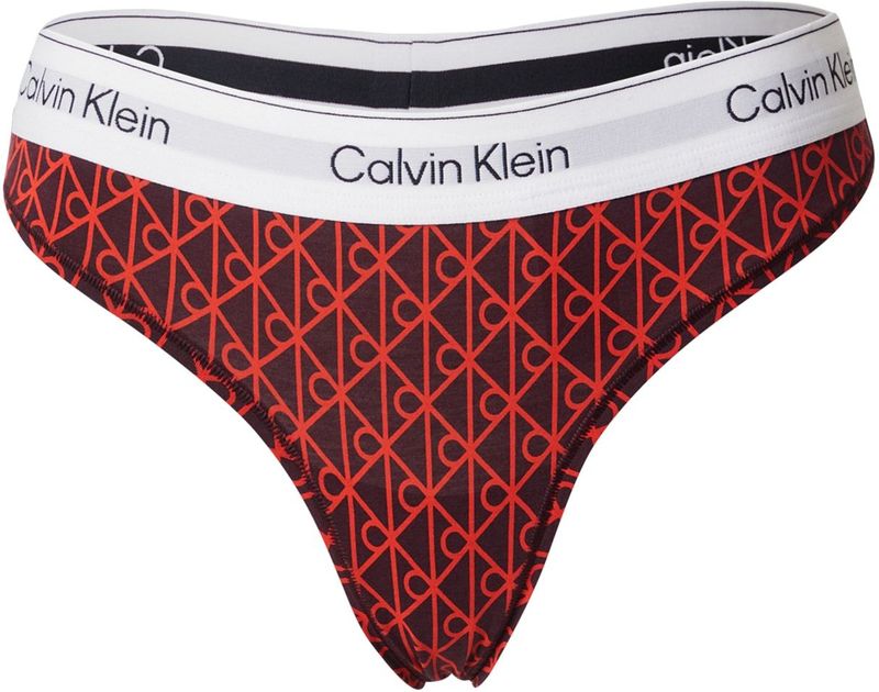 Calvin Klein - THONG - Seamless Emblem - Dark Berry - Tanga