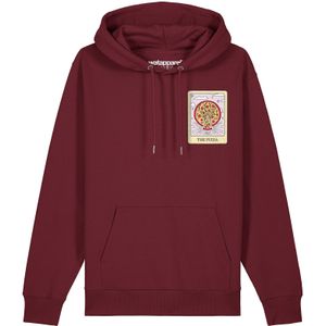 Watapparel Sweatshirt ' Tarot The Pizza '  gemengde kleuren / bourgogne