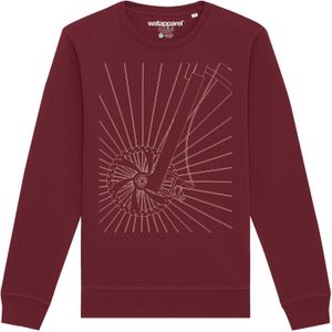 Watapparel Sweatshirt ' Fahrradspeichen '  beige / bourgogne