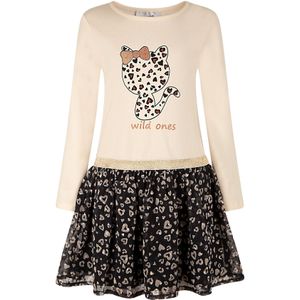 happy girls Jurk  beige / bruin / zwart