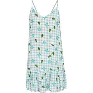 swirly Zomerjurk 'Spring Summer'  turquoise / groen / wit