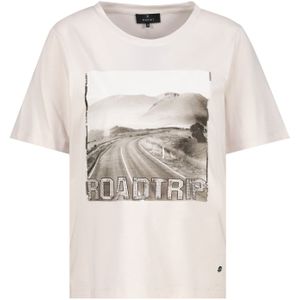 monari - Shirt - Crème / Camel / Ecru - T-shirt - Kwartmouw