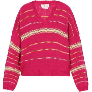 IZIA Trui  geel / fuchsia