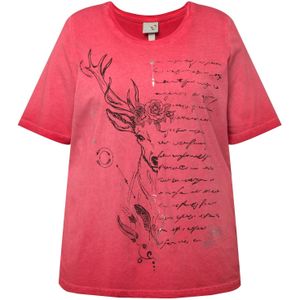 Ulla Popken Shirt  framboos / zwart / zilver