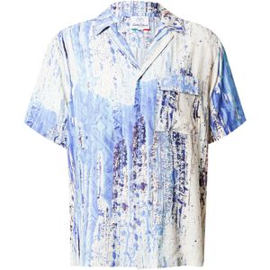 Carlo Colucci Overhemd  ecru / navy / hemelsblauw / violetblauw