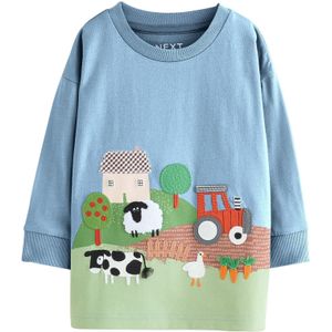 Next Shirt  lichtblauw / groen / zwart / wit