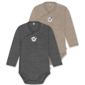 normani Rompertje/body  beige / antraciet / gemengde kleuren