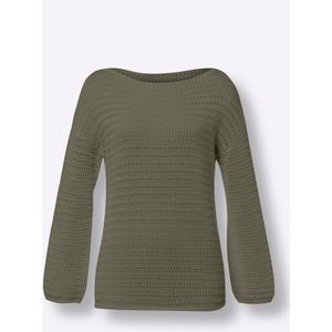 Kleding - Gebreide Trui - Kaki - 100% Katoen