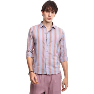 Campus Sutra Overhemd 'Tiphanie'  blauw / rosa / zwart