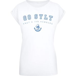 F4NT4STIC Shirt 'Go Sylt Knut & Jan Hamburg'  blauw / wit