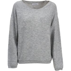 Influencer Trui  grijs gemêleerd